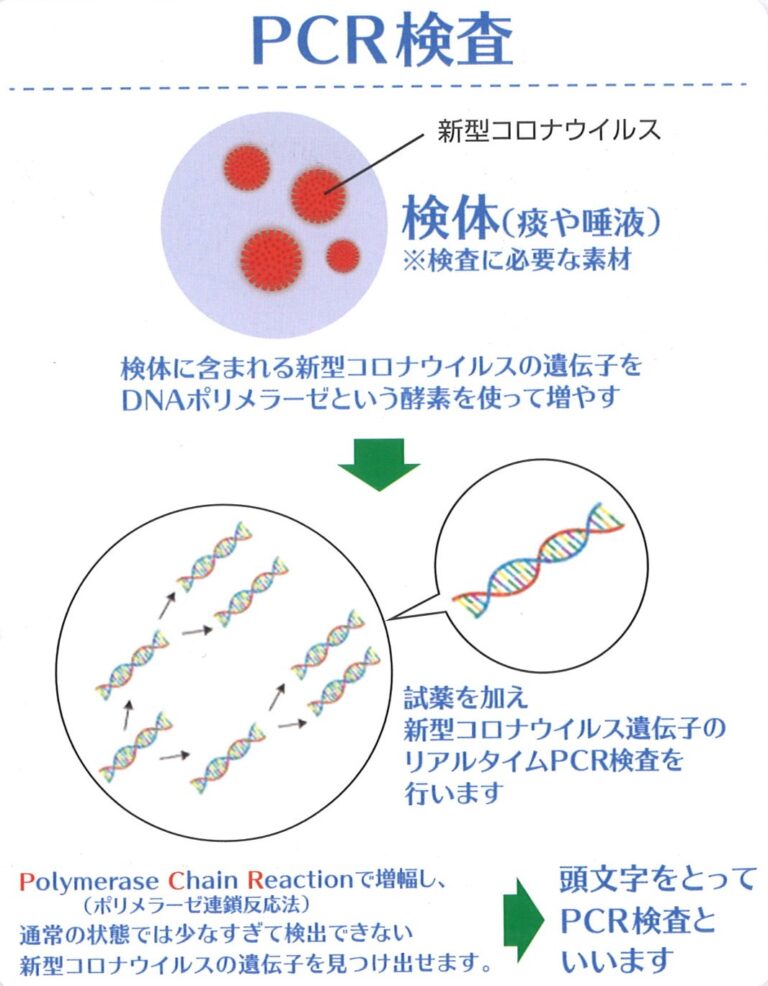 新型コロナウイルスPCR検査キットを用意しています。