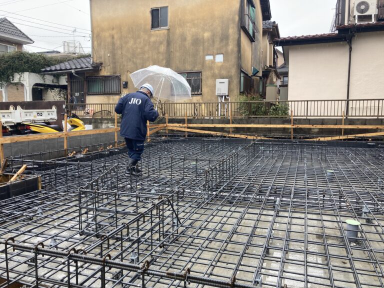 練馬区土支田3丁目の現場の基礎配筋検査