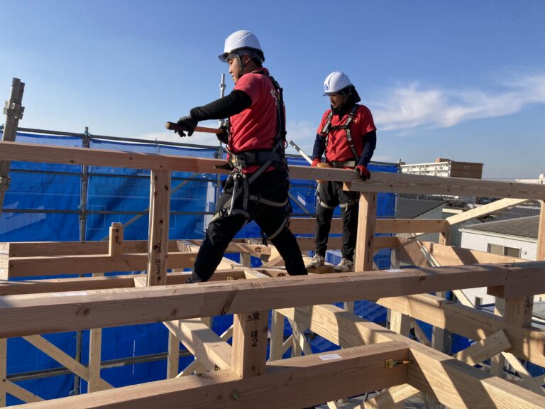 板橋区常盤台3丁目のFPの家　М邸、無事上棟しました。