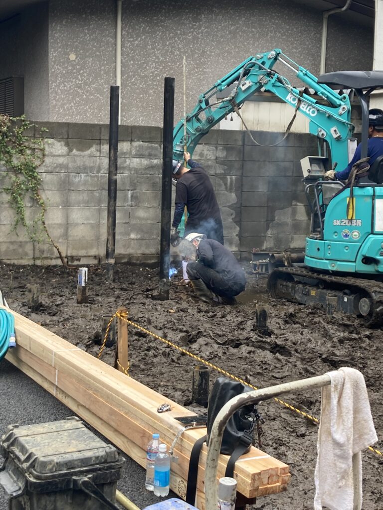 豊島区のFPの家　F邸にて、地盤改良工事を行いました。