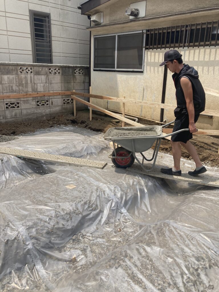 板橋区の『FPの家　M邸』、捨てコンを打設しました！