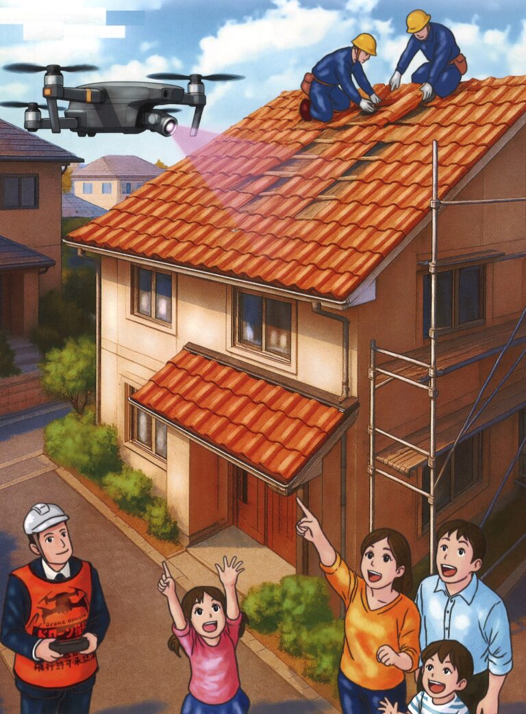 あなたのお宅の屋根点検をドローンで安全に行えます！