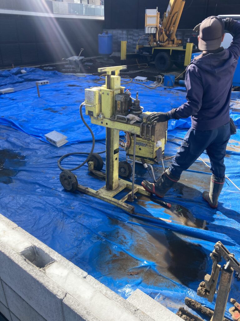 昨日、板橋区常盤台の『FPの家/O邸』にて地盤調査が行われました。